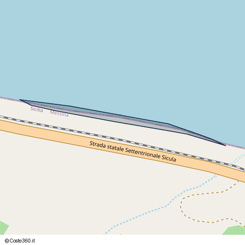 Posizione della spiaggia Spiaggia nei pressi di Strada statale Settentrionale Sicula, Motta d'Affermo, 98070