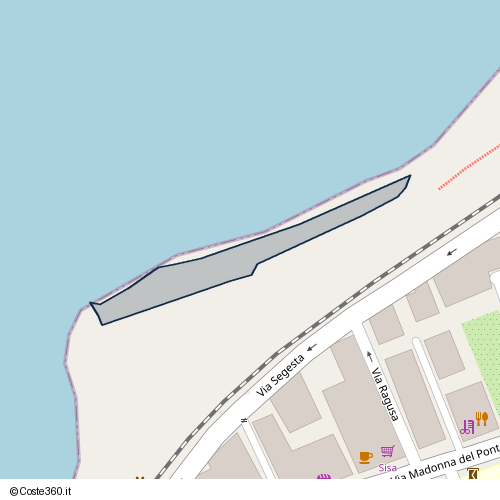 Posizione della spiaggia Spiaggia nei pressi di Via Segesta, Balestrate, 90041