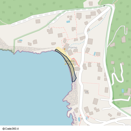 Posizione della spiaggia Spiaggia nei pressi di Portoferraio, 57037