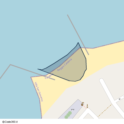 Posizione della spiaggia Spiaggia nei pressi di Villa San Giovanni, 98164