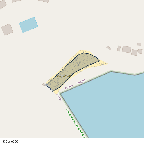 Posizione della spiaggia Spiaggia nei pressi di SP54, Vieste