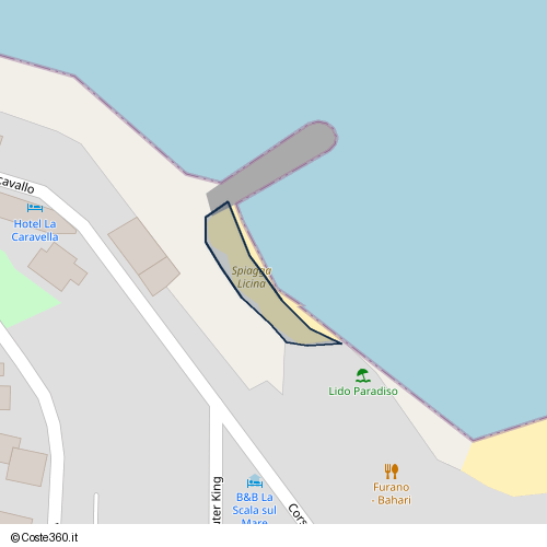 Posizione della spiaggia Spiaggia nei pressi di Corso Armando Diaz, Agropoli, 84043