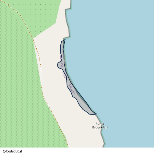 Posizione della spiaggia Spiaggia nei pressi di Via Sant'Antonio, Milazzo, 98057