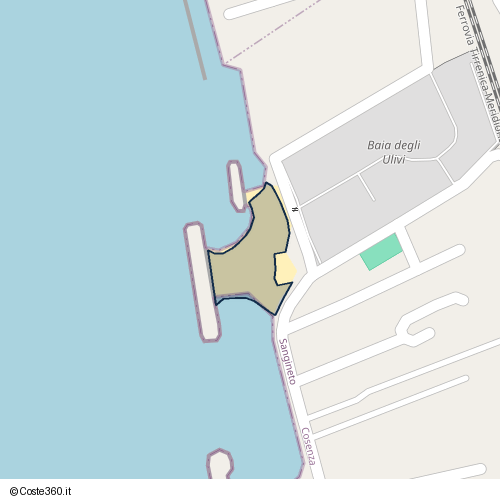 Posizione della spiaggia Spiaggia nei pressi di Belvedere Marittimo, 87021