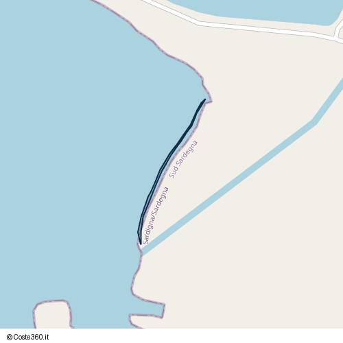 Posizione della spiaggia Spiaggia nei pressi di Palmas, 09010