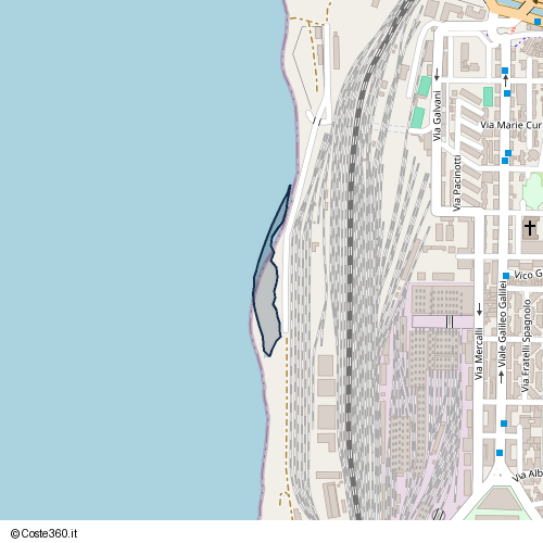 Posizione della spiaggia Spiaggia nei pressi di Reggio di Calabria, 89129