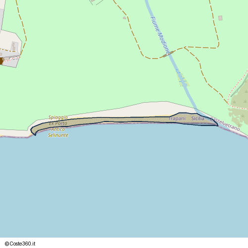 Posizione della spiaggia Spiaggia nei pressi di Viale Mediterraneo, Castelvetrano, 91022