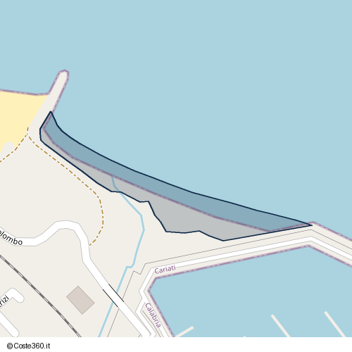 Posizione della spiaggia Spiaggia nei pressi di Via Cristoforo Colombo, Cariati, 88062