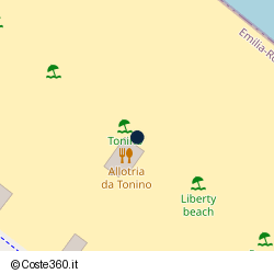 Posizione della concessione balneare Comune di Riccione, A. 2023, N. 36