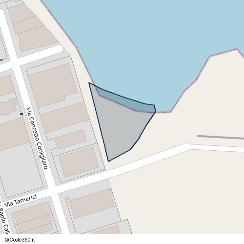 Posizione della spiaggia Spiaggia nei pressi di Via Tamerici, Pachino, 96018