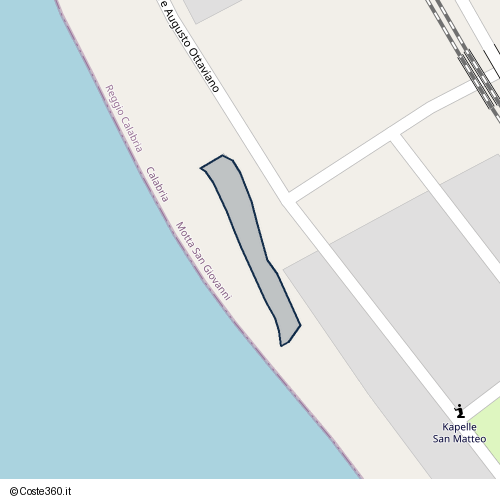 Posizione della spiaggia Spiaggia nei pressi di Via al Mare, Lazzàro, 89062