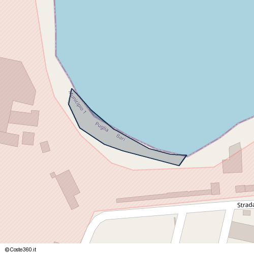 Posizione della spiaggia Spiaggia nei pressi di Strada dello Scamuso, Municipio 1, Bari, 70045