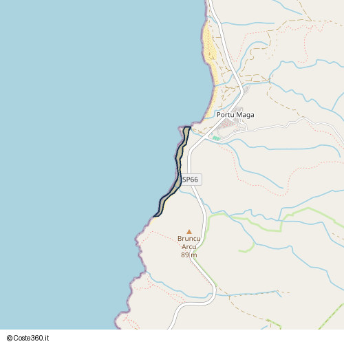 Posizione della spiaggia Spiaggia nei pressi di SP66, Arbus, 09031