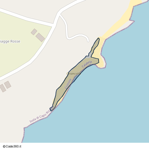 Posizione della spiaggia Spiaggia nei pressi di Isola di Capo Rizzuto, 88841