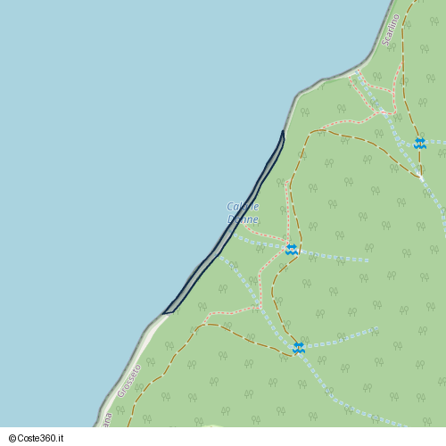 Posizione della spiaggia Spiaggia nei pressi di Antica strada vicinale della Dogana detta dei Cavalleggeri, Scarlino