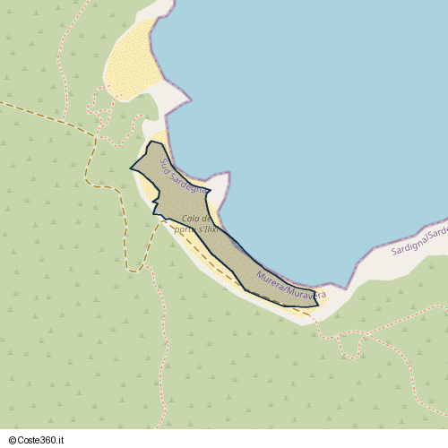 Posizione della spiaggia Spiaggia nei pressi di Murera/Muravera, 09043