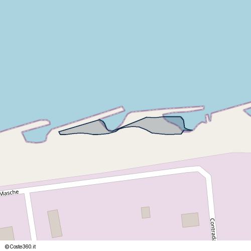 Posizione della spiaggia Spiaggia nei pressi di Contrada Canne Masche, Termini Imerese, 90018