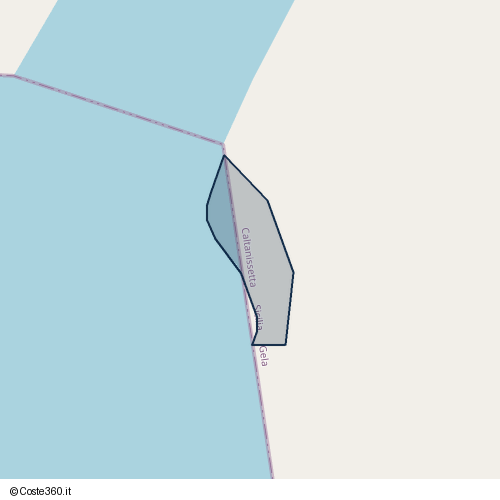 Posizione della spiaggia Spiaggia nei pressi di Gela, 93012