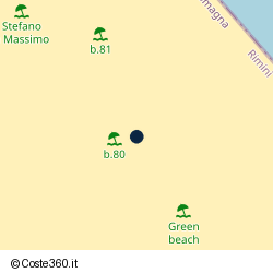 Posizione della concessione demaniale marittima Comune di Riccione, A. 2014, N. 456
