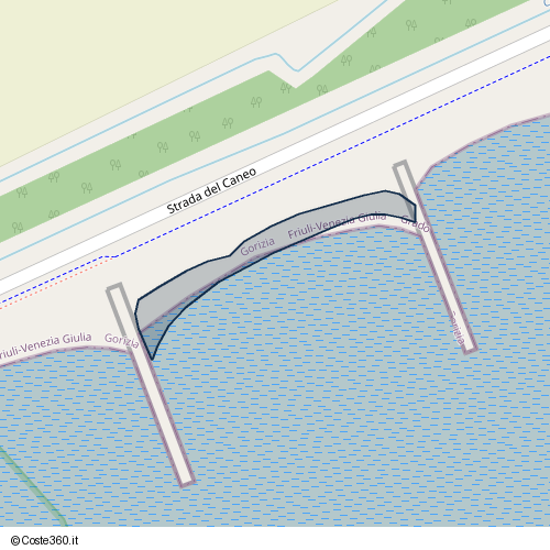 Posizione della spiaggia Spiaggia nei pressi di Strada del Caneo, Grado, 34073