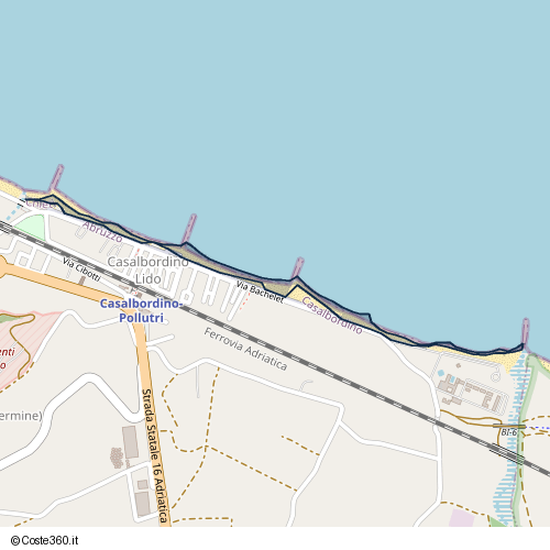 Posizione della spiaggia Spiaggia nei pressi di Casalbordino, 66021
