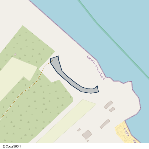 Posizione della spiaggia Spiaggia nei pressi di Contrada Pantanello, Fiumara, Barletta, 76121