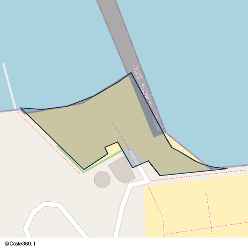 Posizione della spiaggia Spiaggia nei pressi di Via Castello, Bacoli, 80070