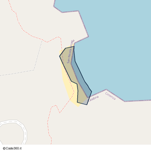Posizione della spiaggia Spiaggia nei pressi di Gioffa, San Nicola Arcella, 87029