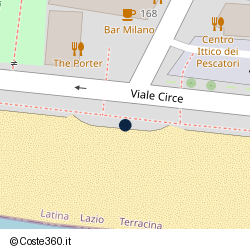 Posizione della concessione demaniale marittima Comune di Terracina, A. 2015, N. TE-125BIS