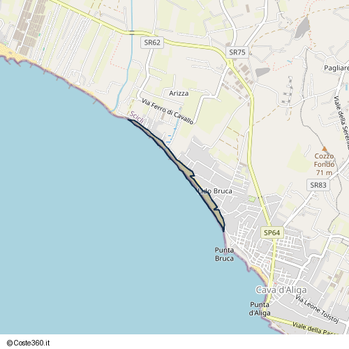 Posizione della spiaggia Spiaggia nei pressi di Scicli, 97018