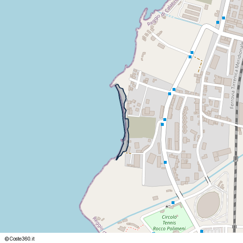 Posizione della spiaggia Spiaggia nei pressi di Reggio di Calabria, 89121