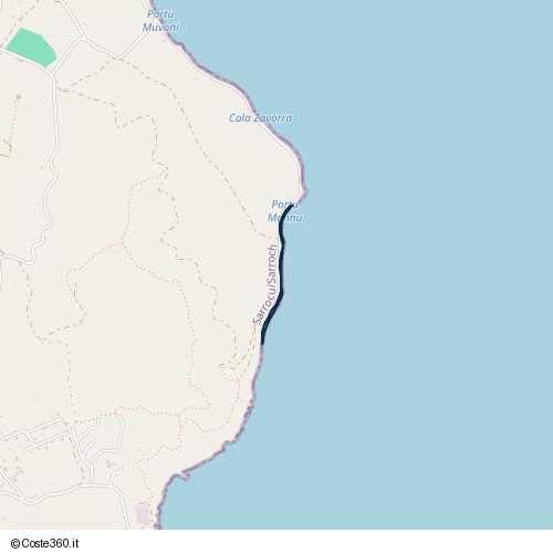 Posizione della spiaggia Spiaggia nei pressi di Località Sa Punta, Sarrocu/Sarroch, 09018