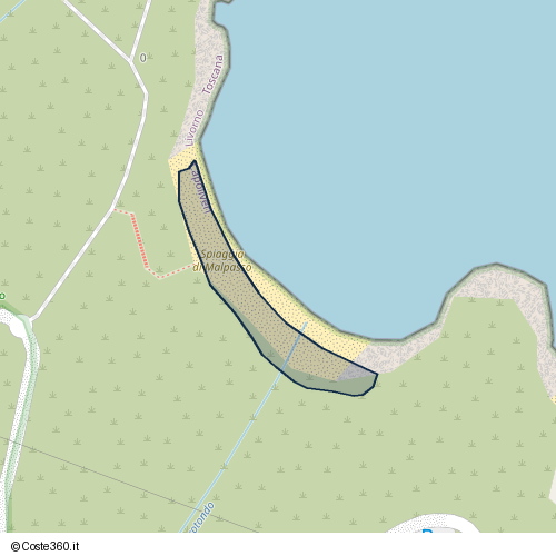 Posizione della spiaggia Spiaggia nei pressi di Capoliveri, 57036