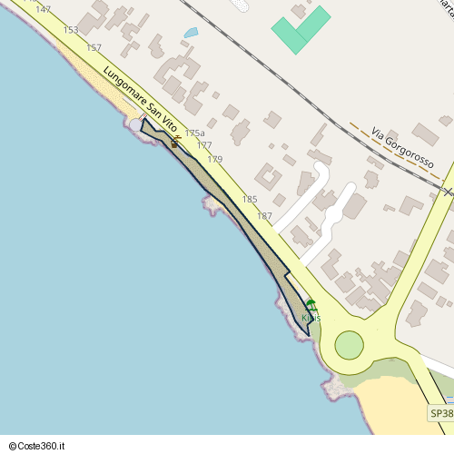 Posizione della spiaggia Spiaggia nei pressi di Lungomare San Vito 185, Mazara del Vallo, 91026