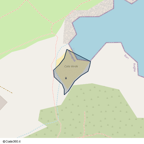 Posizione della spiaggia Spiaggia nei pressi di Monopoli