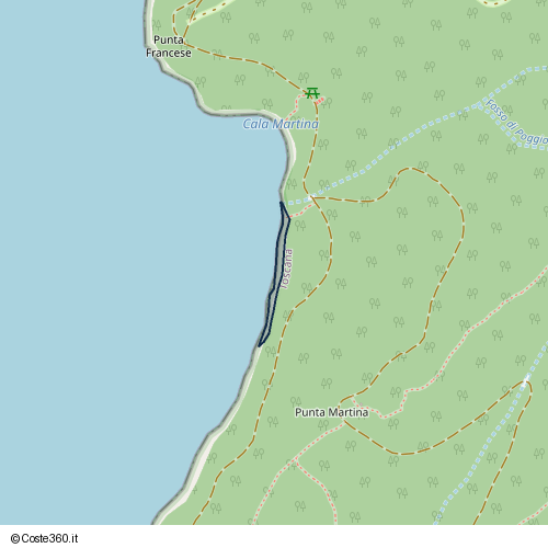 Posizione della spiaggia Spiaggia nei pressi di Antica strada vicinale della Dogana detta dei Cavalleggeri, Scarlino