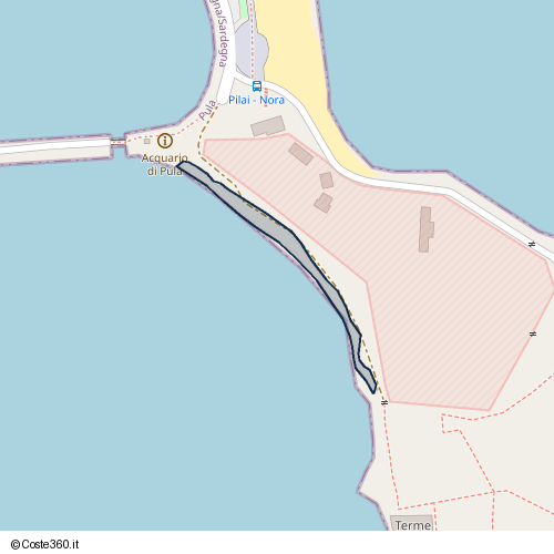 Posizione della spiaggia Spiaggia nei pressi di Via Nora, Pula, 09050