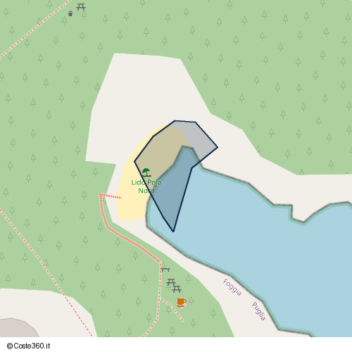 Posizione della spiaggia Spiaggia nei pressi di Via Amerigo Vespucci, San Nicola, 71051