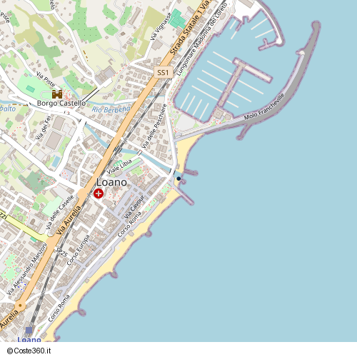 Posizione della spiaggia Spiaggia nei pressi di Lungomare Nazario Sauro, Loano, 17025