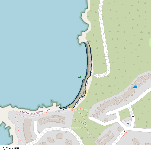 Posizione della spiaggia Spiaggia nei pressi di Crabonaxa/Villasimius, 09049