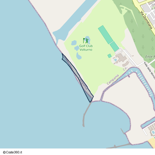 Posizione della spiaggia Spiaggia nei pressi di Via Napoli, Castel Volturno, 81130