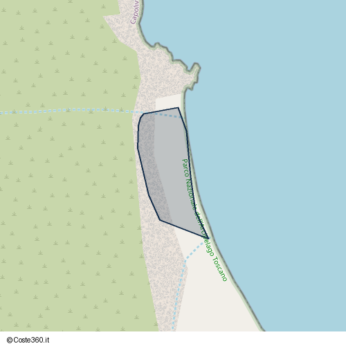 Posizione della spiaggia Spiaggia nei pressi di Capoliveri