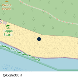 Posizione approssimativa di Pappasole Beach