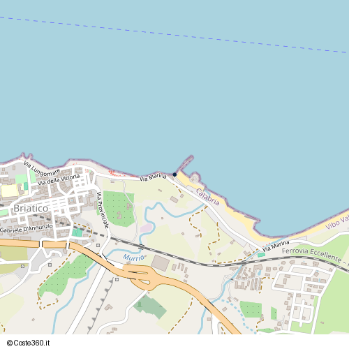 Posizione della spiaggia Spiaggia nei pressi di SS522, Briatico, 89817