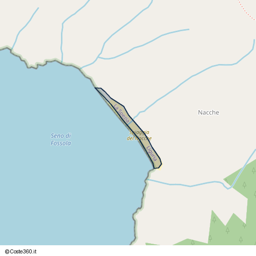 Posizione della spiaggia Spiaggia nei pressi di 4d, La Spezia, 19133