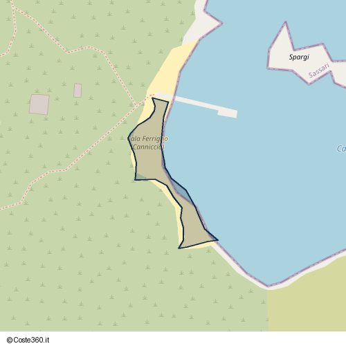 Posizione della spiaggia Spiaggia nei pressi di La Maddalena