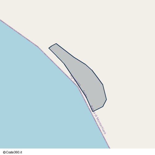 Posizione della spiaggia Spiaggia nei pressi di Palma di Montechiaro, 92044