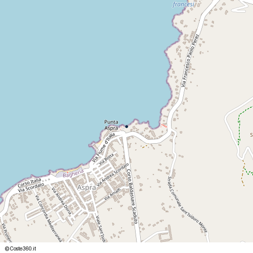 Posizione della spiaggia Spiaggia nei pressi di Via Fiume d'Italia, Bagheria, 90011