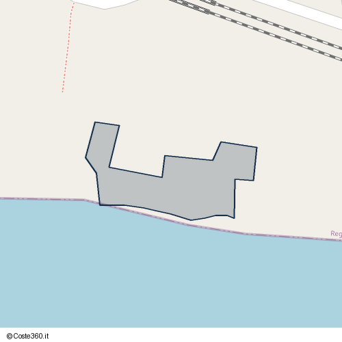 Posizione della spiaggia Spiaggia nei pressi di Via dei Tritoni, Motta San Giovanni, 89064