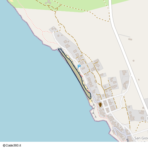 Posizione della spiaggia Spiaggia nei pressi di Crabas/Cabras, 09072